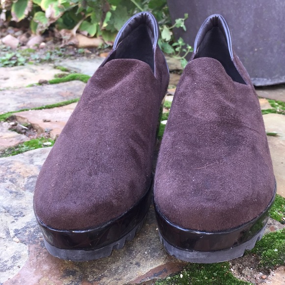 Donald Pliner Brown Suede platform loafer 9.5 - Picture 8 of 10